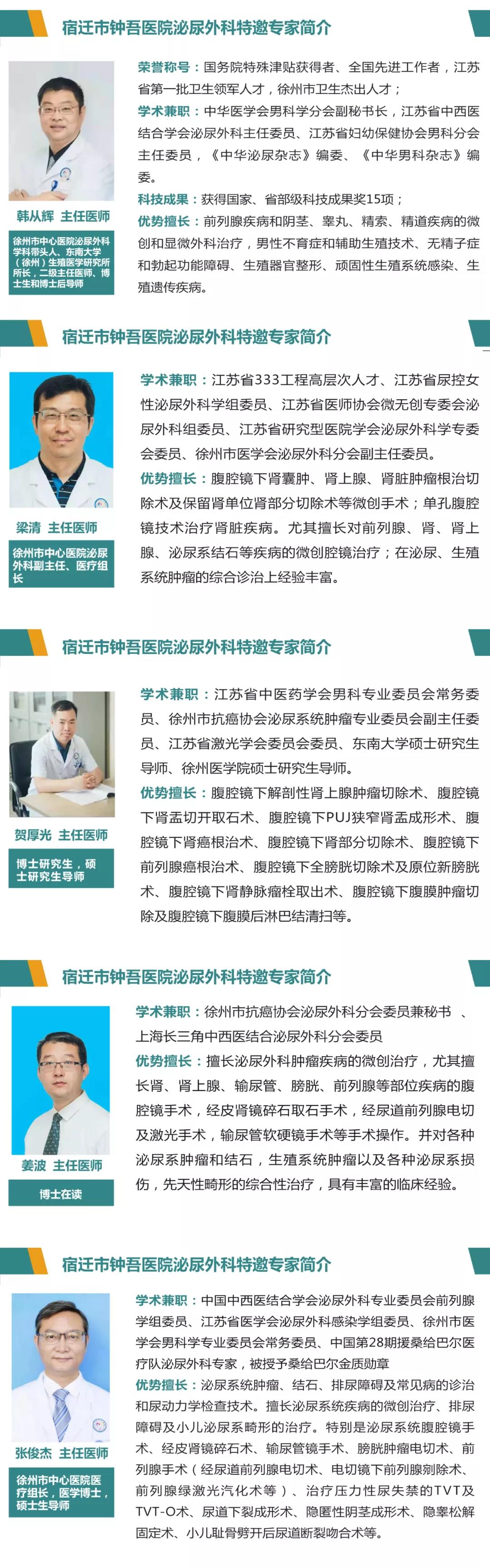 每周五、周六！宿遷市鐘吾醫(yī)院特邀徐州市中心醫(yī)院泌尿外科博士專家團(tuán)隊(duì)會(huì)診(圖3)